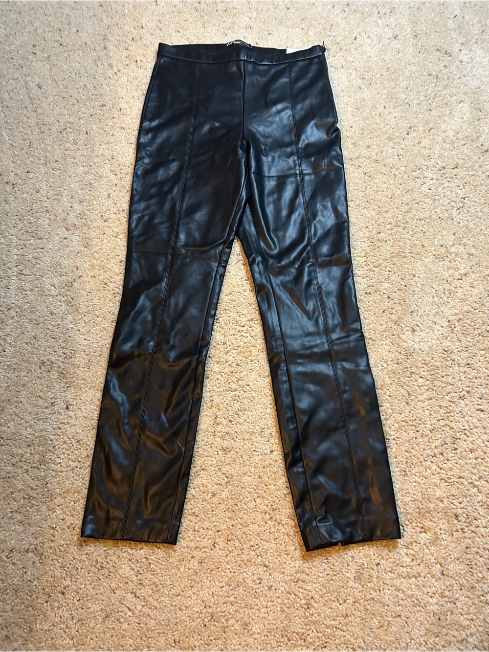 Zara Black Faux Leather Leggings
